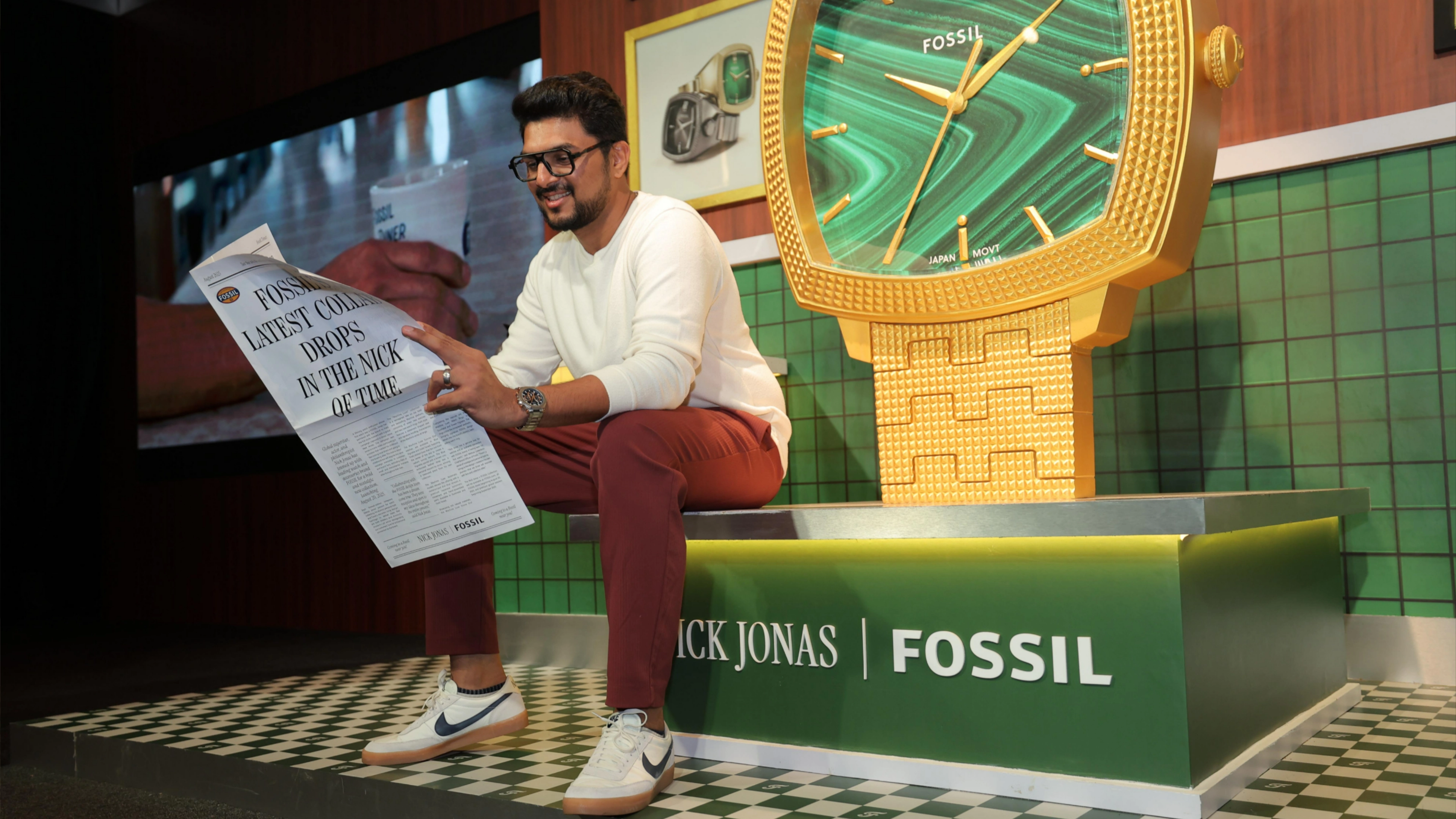 Fossil Diner activation - Live music or entertainment area within the diner setting