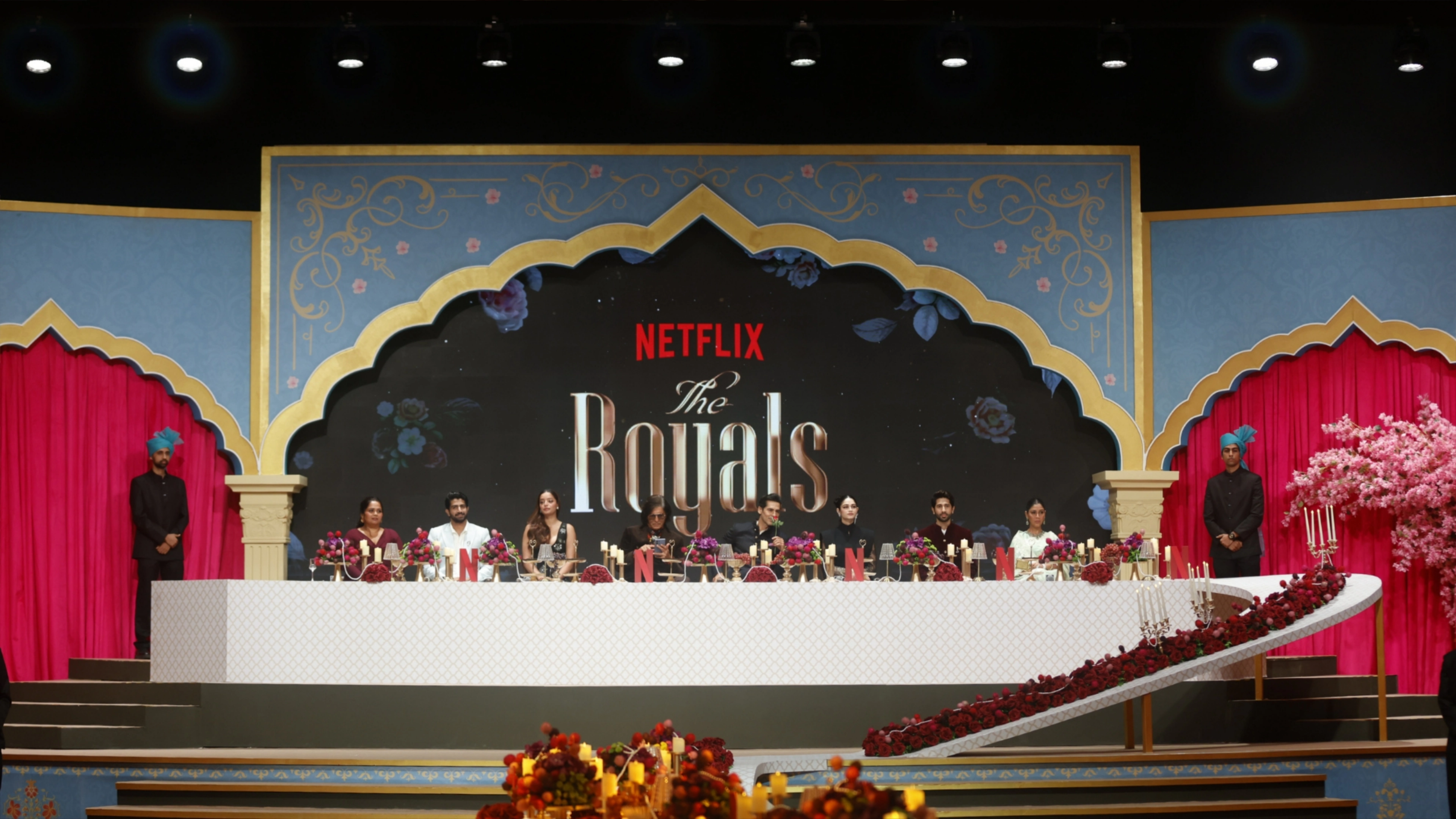 Netflix Royals launch - The surprise royal stage reveal moment during the event at Yash Raj Studios, bridging royalty and entertainment