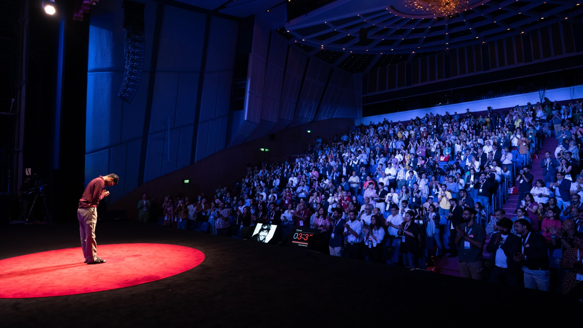 TEDxGateway - Overall venue transformation showing the bespoke conference setup at Travancore Palace